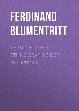 Ferdinand Blumentritt, Versuch einer Ethnographie der Philippinen