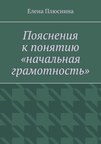 Елена Плюснина, Пояснения к понятию «начальная грамотность»