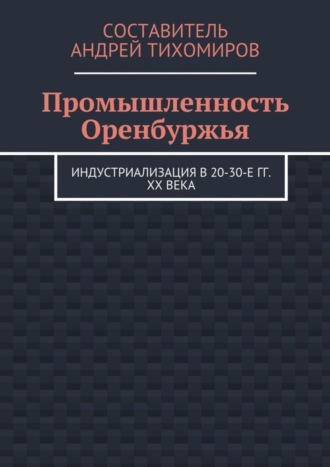 Андрей Тихомиров, Промышленность Оренбуржья. Индустриализация в 20-30-е гг. XX века