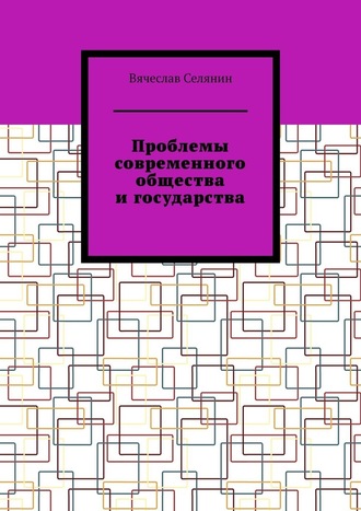 Вячеслав Селянин, Проблемы современного общества и государства