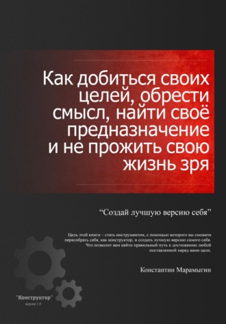 Константин Марамыгин, Как добиться своих целей, обрести смысл, найти свое предназначение и не прожить свою жизнь зря