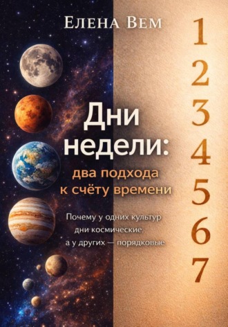 Дни недели: два подхода к счету времени. Почему у одних культур дни космические, а у других порядковые Елена Вем, Дни недели: два подхода к счету времени. Почему у одних культур дни космические, а у других порядковые
