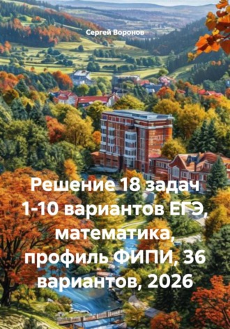 Решение 18 задач 1-10 вариантов ЕГЭ, математика, профиль ФИПИ, 36 вариантов, 2026 , Решение 18 задач 1-10 вариантов ЕГЭ, математика, профиль ФИПИ, 36 вариантов, 2026