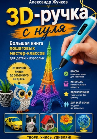 3D-ручка с нуля. Большая книга пошаговых мастер-классов для детей и взрослых , 3D-ручка с нуля. Большая книга пошаговых мастер-классов для детей и взрослых