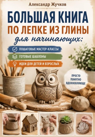 Большая книга по лепке из глины для начинающих: пошаговые мастер-классы, готовые шаблоны и идеи для детей и взрослых , Большая книга по лепке из глины для начинающих: пошаговые мастер-классы, готовые шаблоны и идеи для детей и взрослых