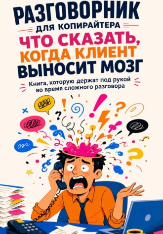Разговорник для копирайтера. Что сказать, когда клиент выносит мозг. Книга, которую держат под рукой во время сложного разговора , Разговорник для копирайтера. Что сказать, когда клиент выносит мозг. Книга, которую держат под рукой во время сложного разговора
